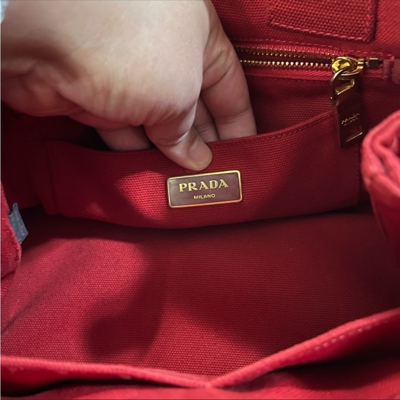 Prada Canapa canvas handbag with Shoulder strap - Picture 6 of 9